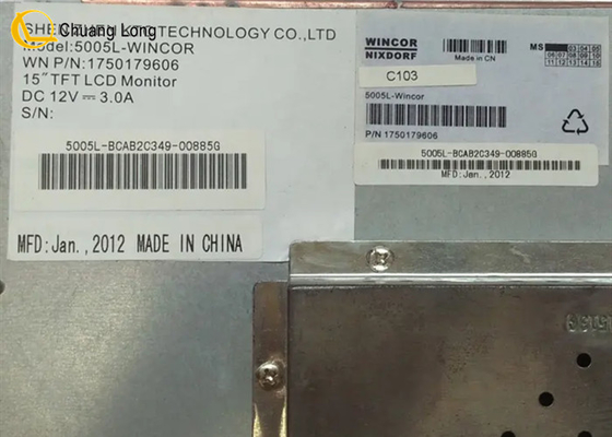ATM Machine Parts Wincor PC280 15&quot; TFT LCD Monitor Display 01750179606 1750179606