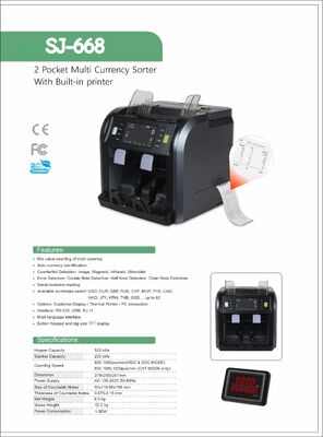 Multi-Currency Cash Counting Machine That Supports Currencies From All Countries, With Language Support For Up To 48 Countries
