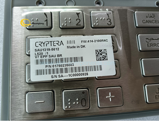 1750235003 Wincor ATM Keyboard V7 EPP SAU BR CPYPTERA Pinpad Braille 01750235003