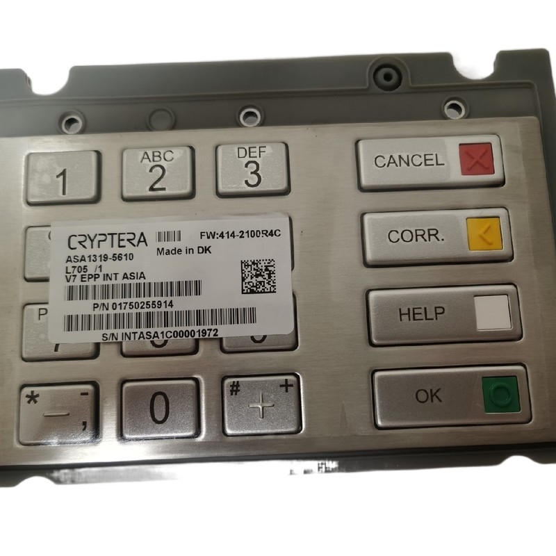 01750255914 Diebold Nixdorf 1750255914 EPP V7 ESP INT Pinpad South America Keyboard Atm Parts