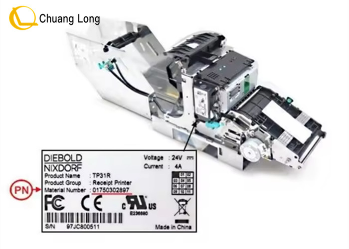 ATM MACHINE Spare Parts WINCOR DN200 TP31R Receipt Printer With Retract 1750302897 01750302897